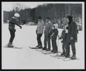 Morgan family learning to ski
